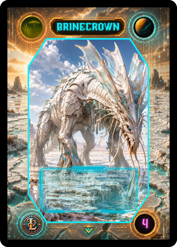Nova Creatura creature card artwork: Brinecrown