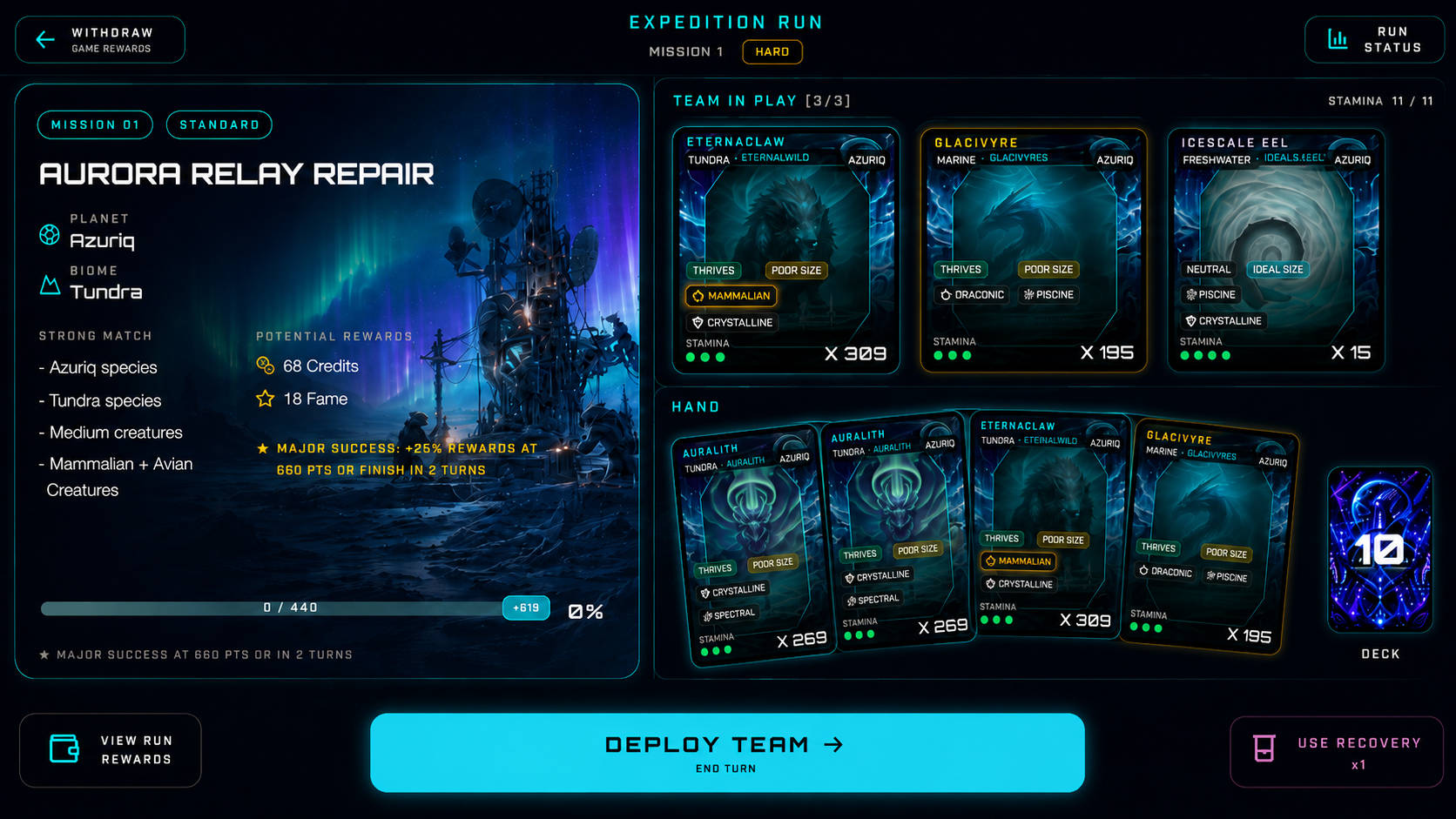 Nova Creatura in game imagery: cross the planet