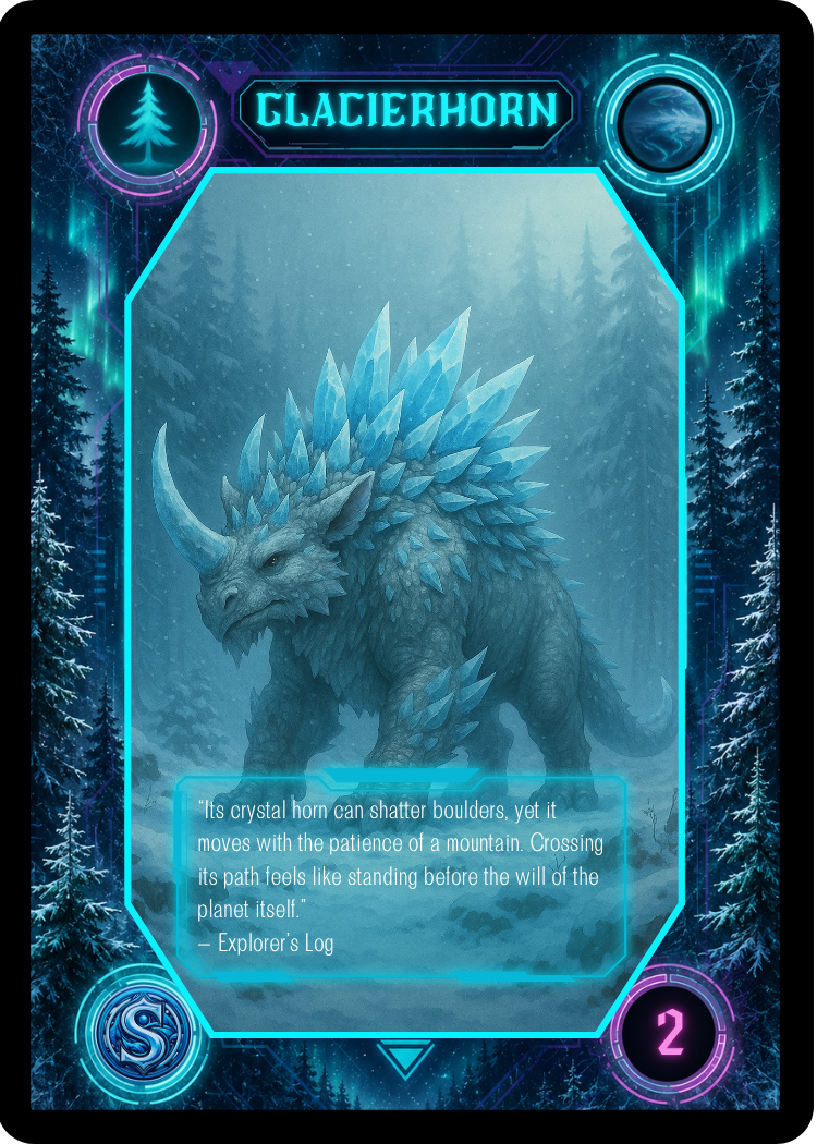 Nova Creatura creature card artwork: Glacierhorn