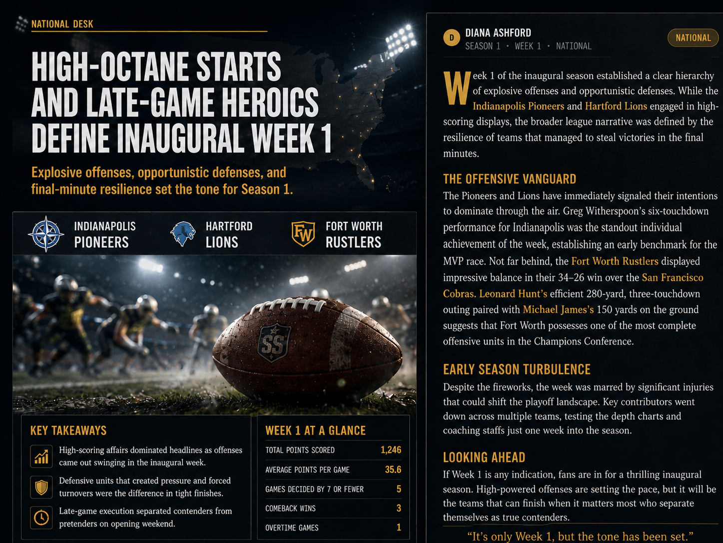 Sideline Savant national desk coverage